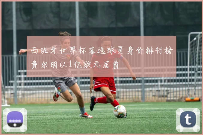 西班牙世界杯落选球员身价排行榜费尔明以1亿欧元居首